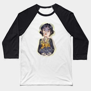 A gloomy girl with candles Baseball T-Shirt